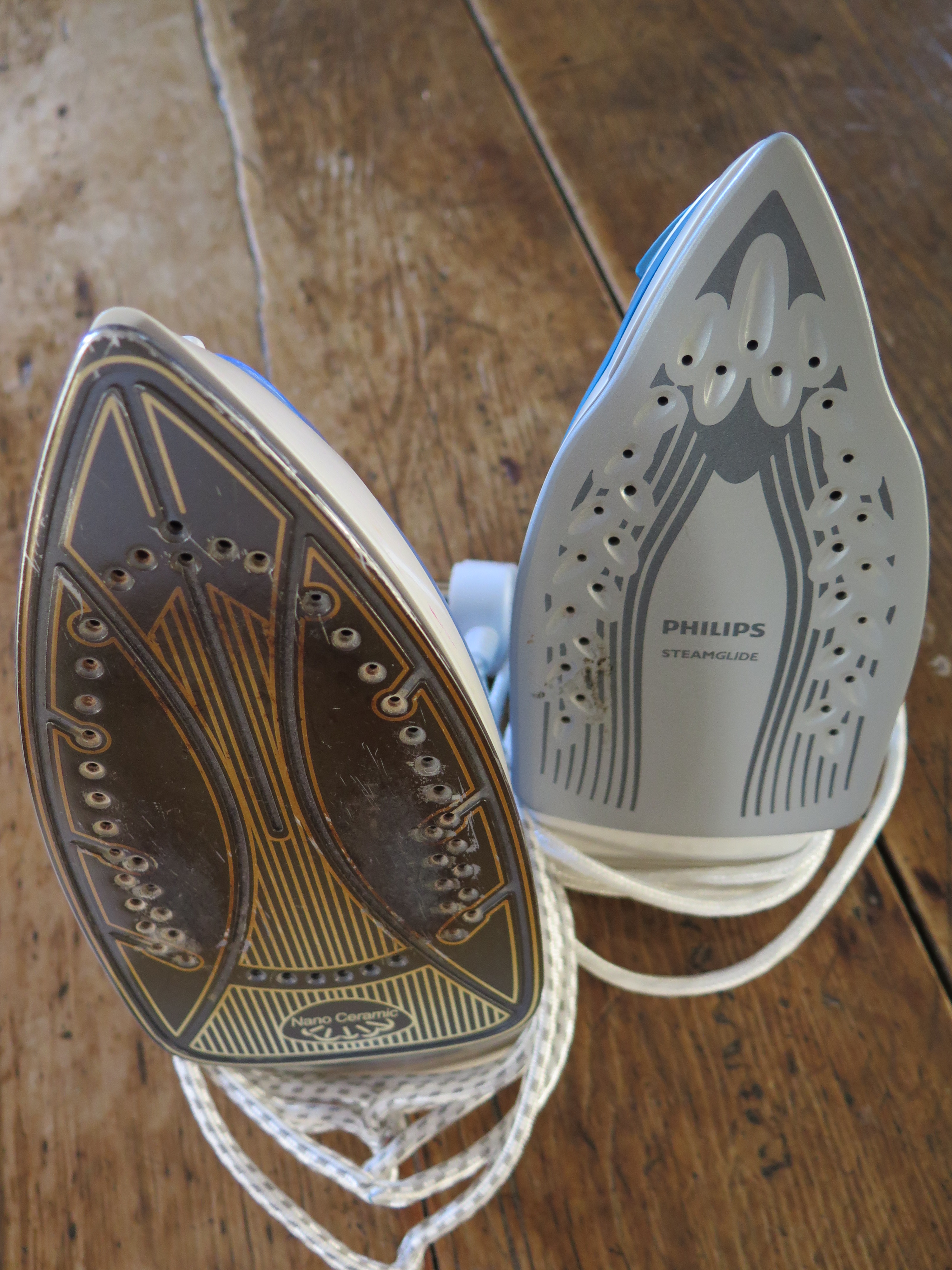 two irons one burnt out